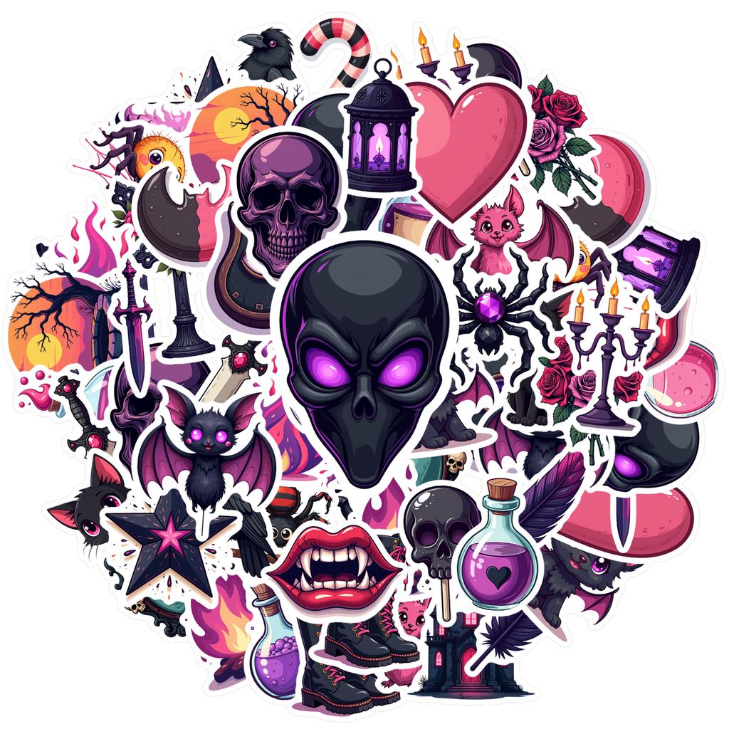 Cute Fantasy Decals Gothic Gothic Gothic Stickers Stationery Stickers For Suitcase Car Sticker
