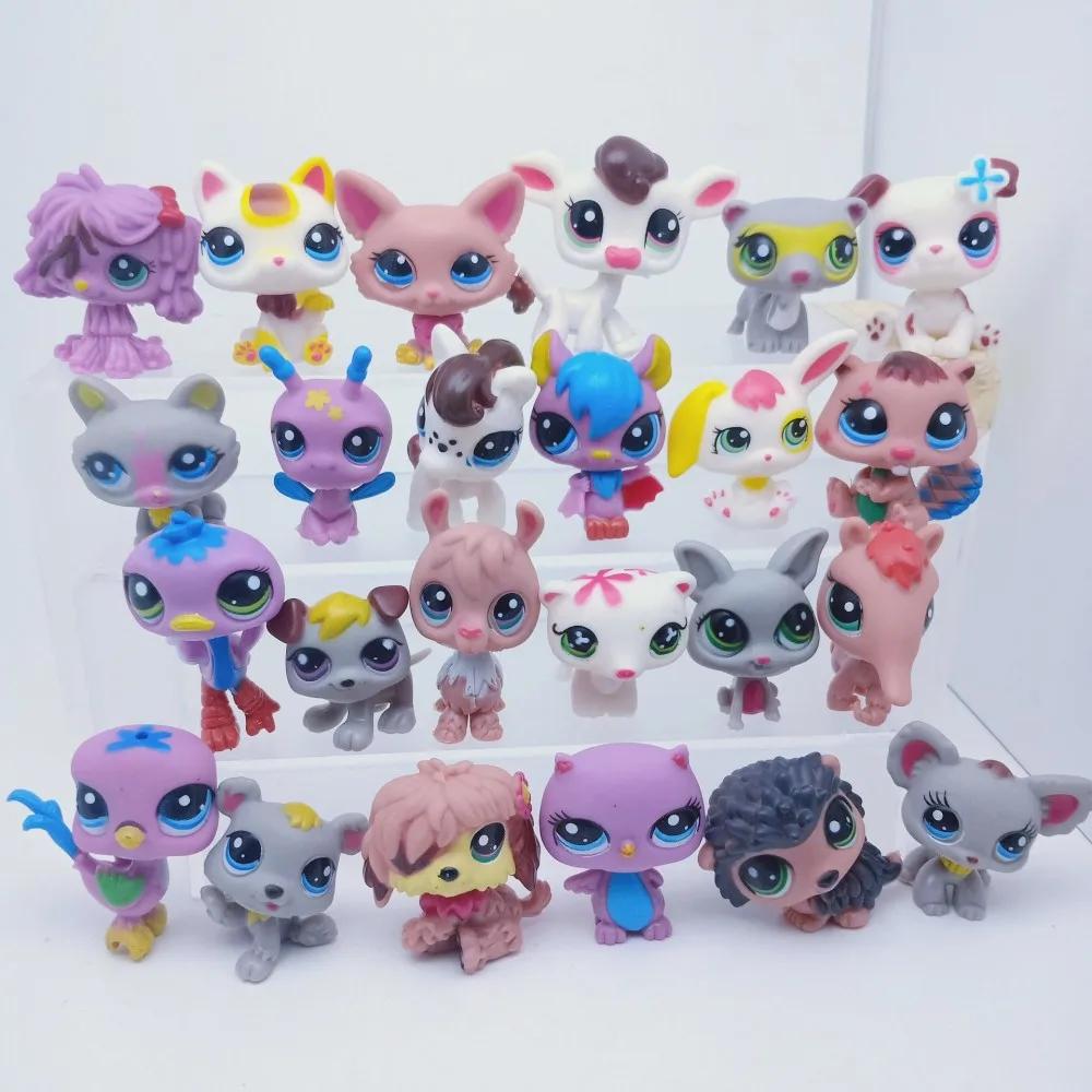 

24pcs/Set Pet Dolls Shop Collection Toys 4-7cm Little Magic Animals Dog Cat Model Figures Dolls for Children Gift
