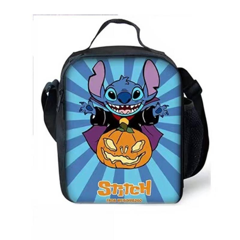 Stitch Lunch Bag With Polyester Material For School Daily Use And Lightweight Carrying