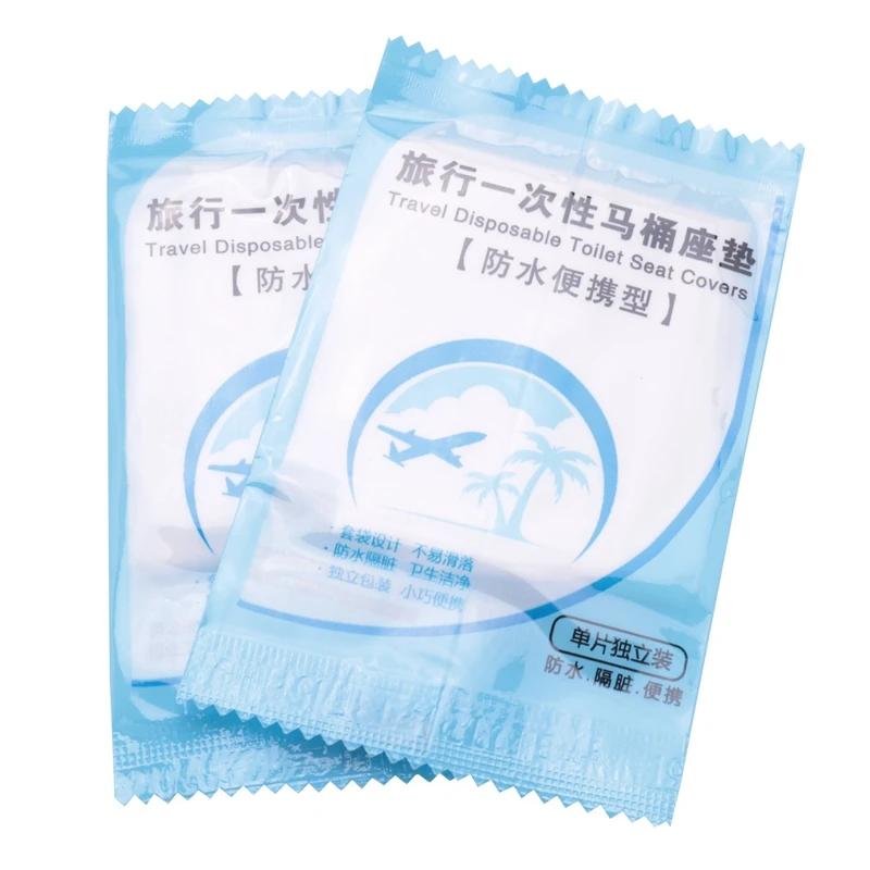 30/50Pcs Portable Disposable Toilet Seat Cover Safety Travel Bathroom Toilet Paper Pad Bathroom Accessories Travel Camping Goods