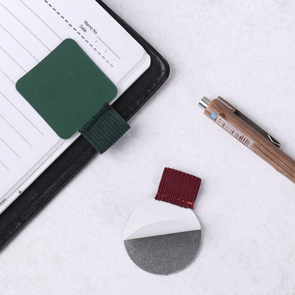 Portable Self-Adhesive Multicolor Pen Clips Leather Self-adhesive Pens Holder Pencil Elastic Loop