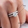 Accessories, Women's Copper Platinum Plated Zircon Ring, Couple Ring Combination Ring Set