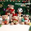 New Christmas Plush Bear Pendant Sweater Snowman Stuffed Toys Bag Pendant Creative Panda Doll Keychain Gifts
