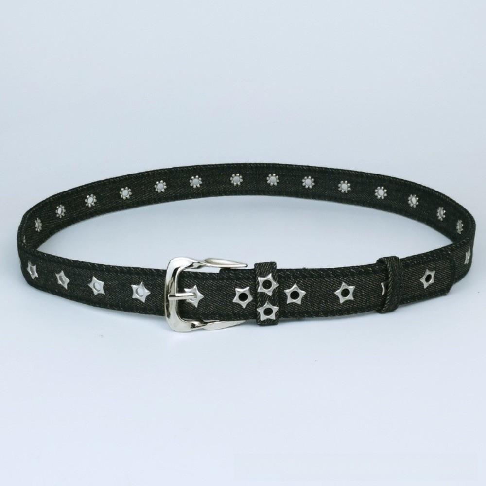 Pin Buckle Canvas Jeans Belt All-Match Decorative Waist Strap Vintage Denim Waist Belt  For Women