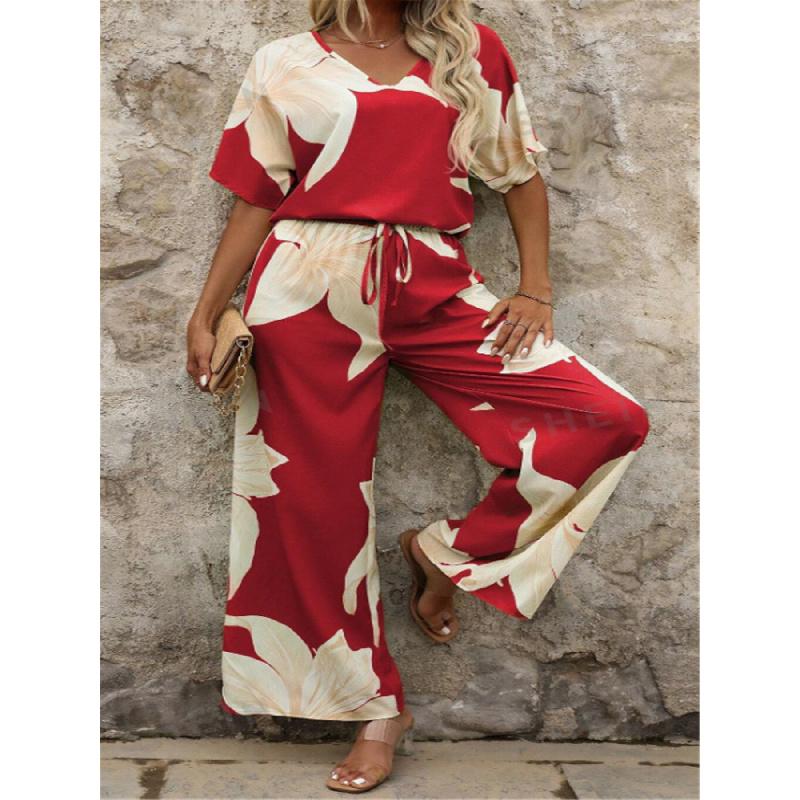 2026 New Spring/Summer Women's Fashion Casual Printed Ladies' Suit