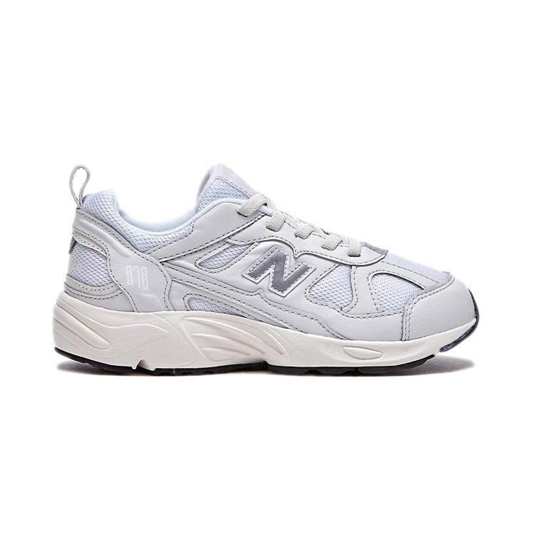 New Balance NB 878 Synthetic Leather Comfortable Durable Breathable Low Top Running Shoes Kids running shoes Off-White PV878KN1