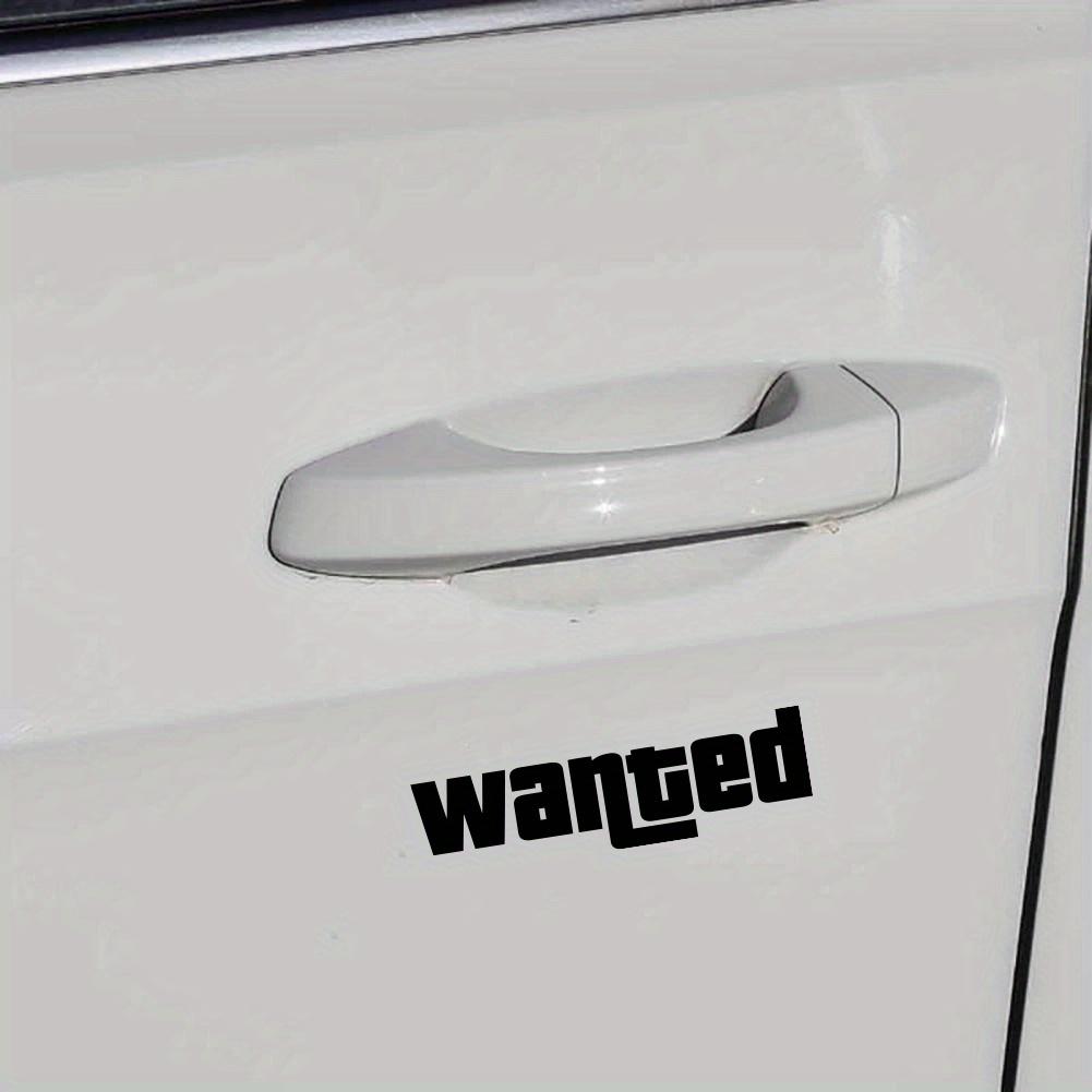 Wanted Safety Sign Vinyl Decal, Fashion Waterproof Windshield Sticker for Car Motorcycle Window Auto Exterior Styling Decor