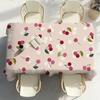 Kirschfrucht Rosa Tischdecke Party Dekoration Esszimmer Zuhause Küche Terrassen Wasserdicht Fleckenabweisend Tischdecke