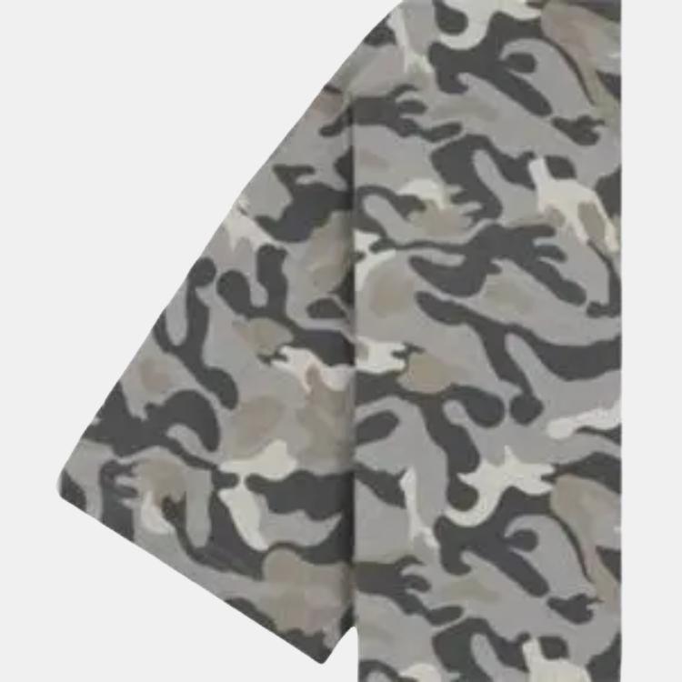 We11done Ss24 Camouflage Studded Logo Crew Neck Short Sleeve T-Shirt Unisex Tops Khaki WD-TT0-24-793-U-GY