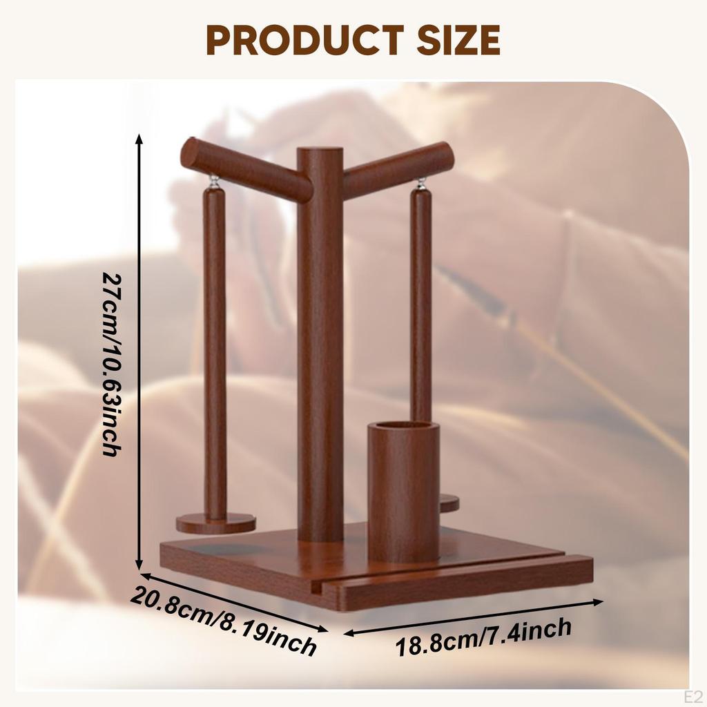 Crochet Yarn Holder Double Spindles Compact with Phone Stand Ball for Shelf Studios Home