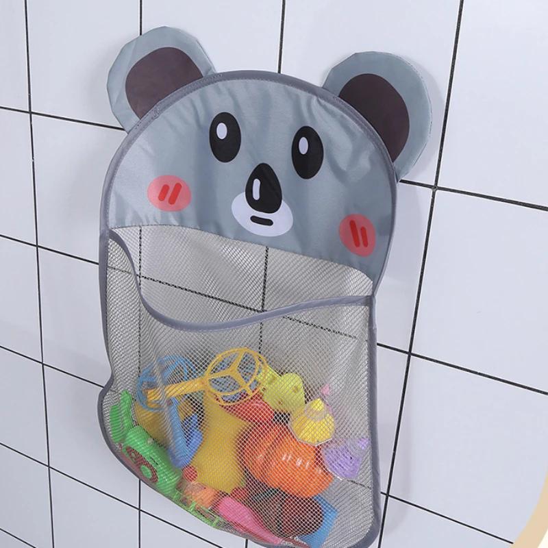 Cartoon Panda Frog Hollow Out Mesh Hanging Bag Bathroom Baby Bath Toys Supplies Durable Multifunctional Bathing Products