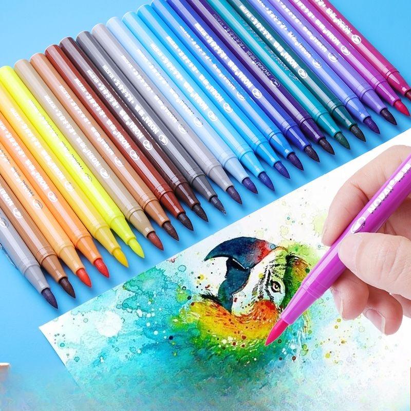 Children's Watercolor Pens - Washable Colored Pens for Drawing - 24 Colors - Suitable for Primary School Students - Non-toxic Colors - 12 Colors