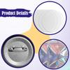 902 Pieces Blank Button Making Supplies Empty DIY Pin Art 5.8cm Parts for Holiday School
