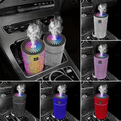Luxury Rheinstone Car Diffusion Humidifier LED Light Car Humidifier Air Freshening Car Accessories