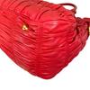 PRADA gathered Nappa Goful Tote Bag leather Red Women B2588L Used