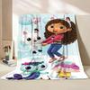Gabbys Dollhouse Flannel Fluffy Fleece Blanket for Home Bedroom Bed Sofa Office Children Cover Adult Soft Blanket Kids Cute Gift