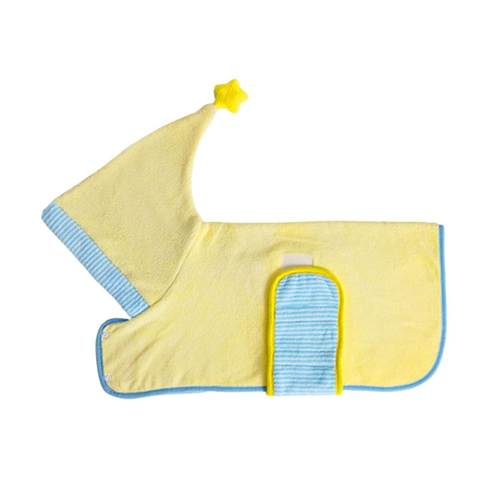 Quick-drying Dog Bathrobe Absorbent Dog Towel Cute Pet Bath Towels  for Small Large Dog XS синий