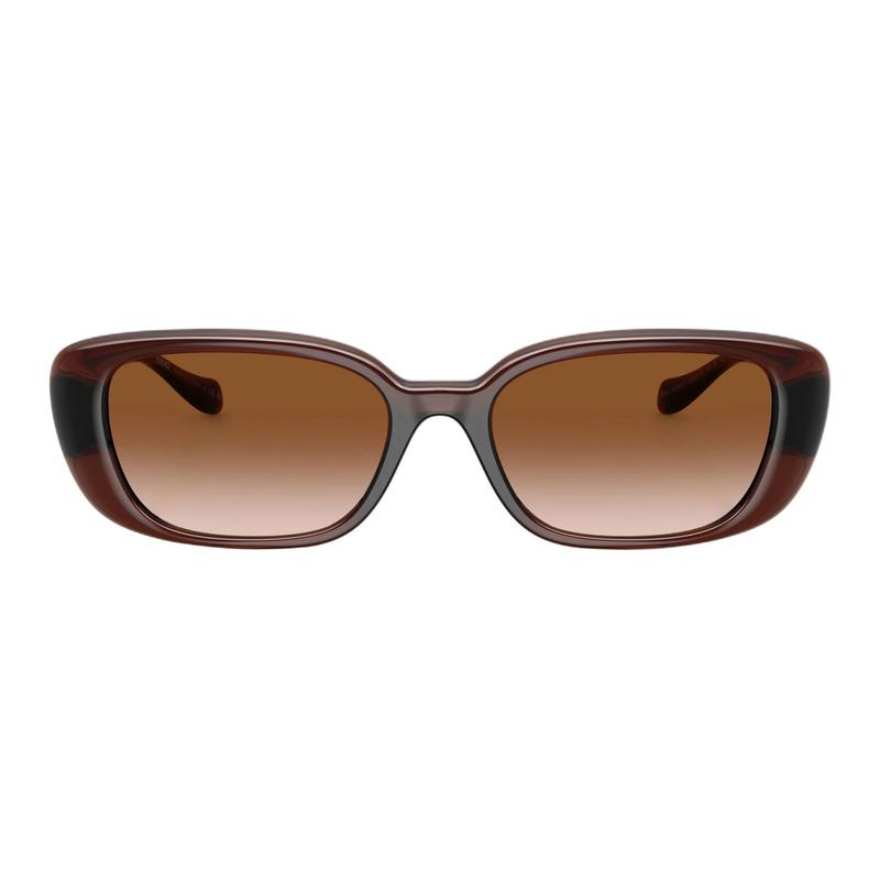 Versace Casual Niche Design Plastic Rectangular Sunglasses Women's Brown 55936534 100307439915000-Brown 56