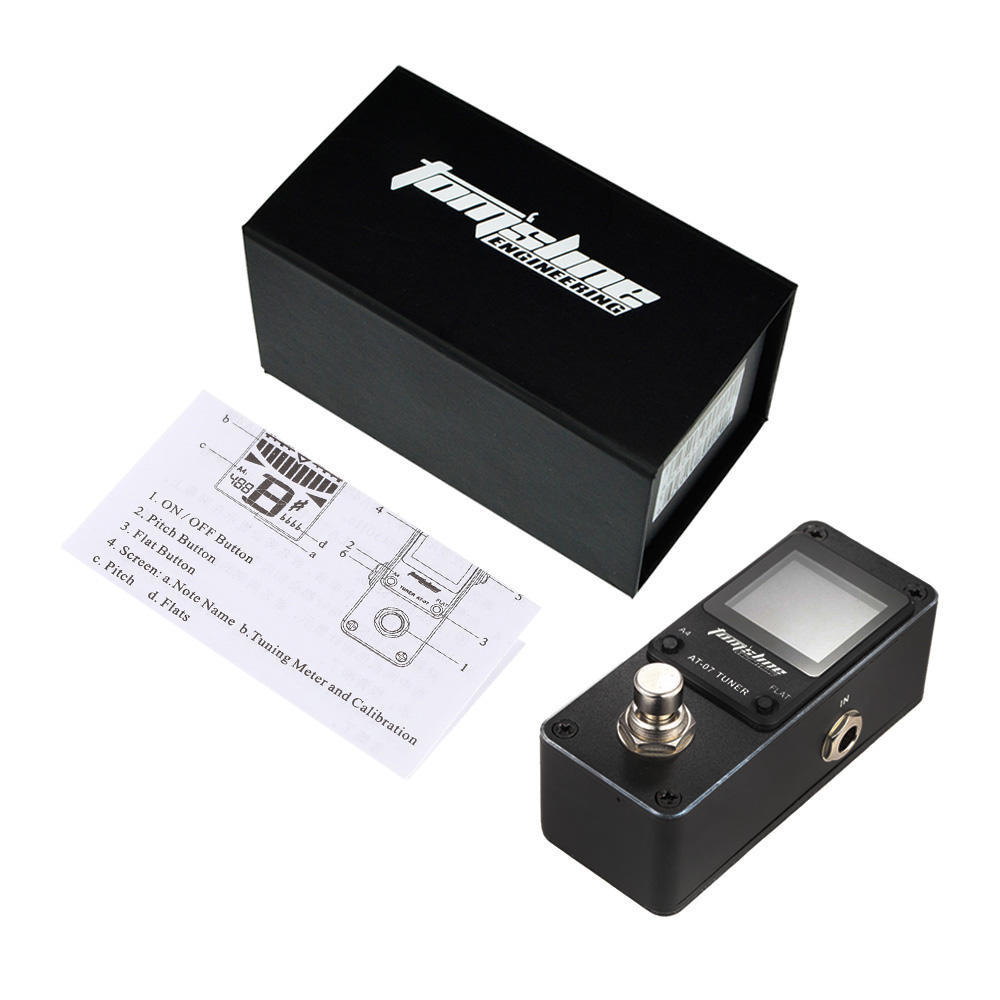 AROMA AT-07 Mini Chromatic Tuner Effect Pedal Mini Single Electric Guitar Effects Durable Durable Durable Durable