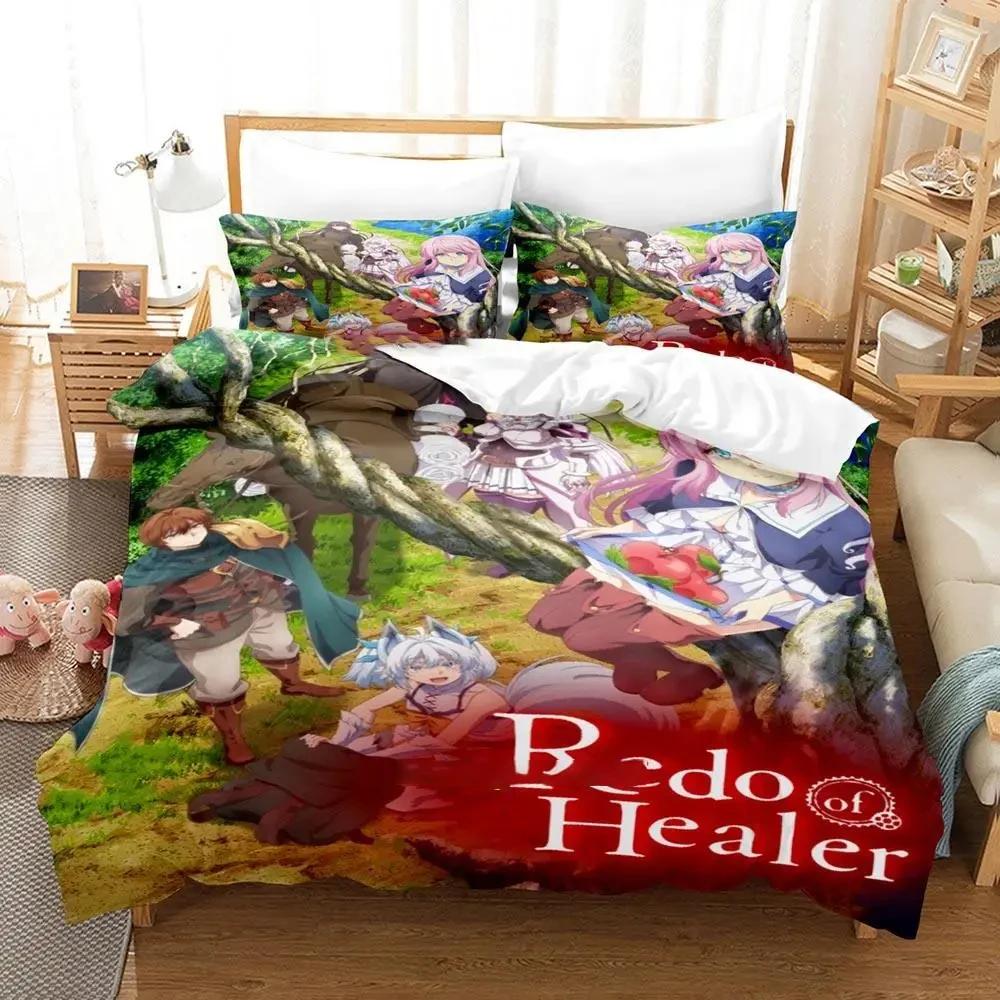 Comforter Anime Redo Of Healer Bedding Set Bed Set Comforter King Queen Size Boys Adult Bedding Set