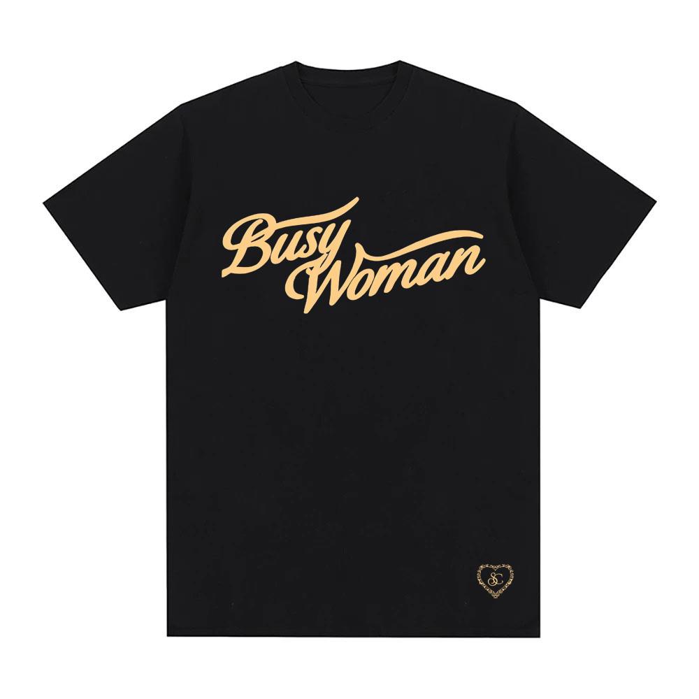 Busy Woman Tee 2026 New Sabrina Carpenter TEE 100% Cotton Comfortable High Quality T Shier Cartoon Print Top Round Neck Soft Tees