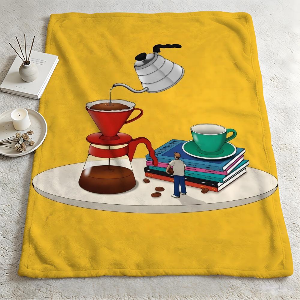 artist CChoi Haeryungg Throw Warm Soft Flannel Blanket Multiuse for Sofa Bed Camping Travel Nap
