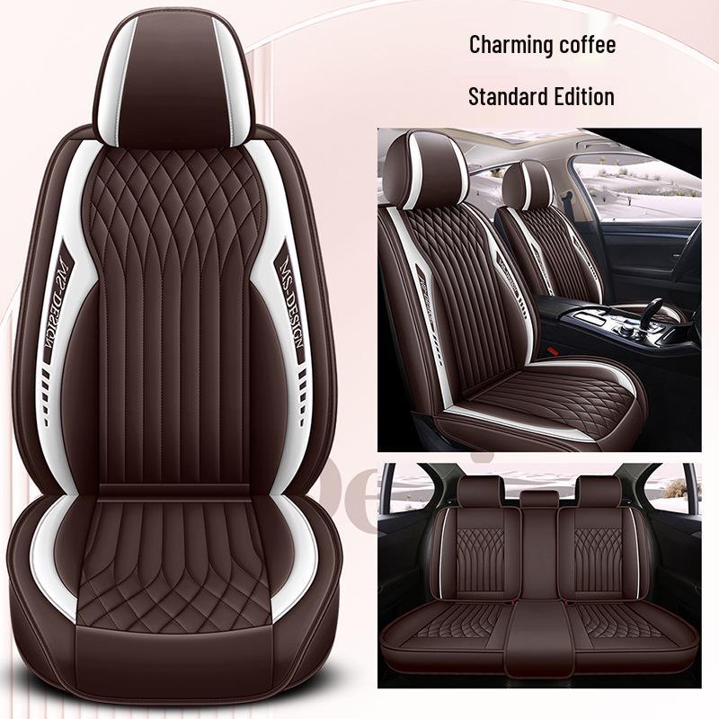 2024 All-Season Universal Full Surround Leather Car Seat Cushion Cover