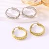 European Luxury Geometric Wheat Ear Stainless Steel Earrings for Women