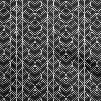 Cotton Flex Black Fabric Geometric Ogee Fabric for Sewing Printed Craft Fabric by The Yard 40 Inch
