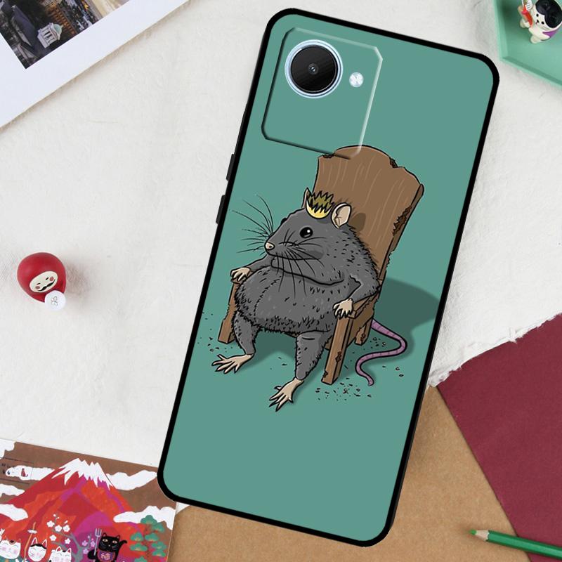 Cute Cartoon Animal Rat For Realme 13 Pro Plus 14 12 10 11 GT 6 5 6T GT7 Pro C51 C21Y C25S C75 C67 C61 C53 C55 Case