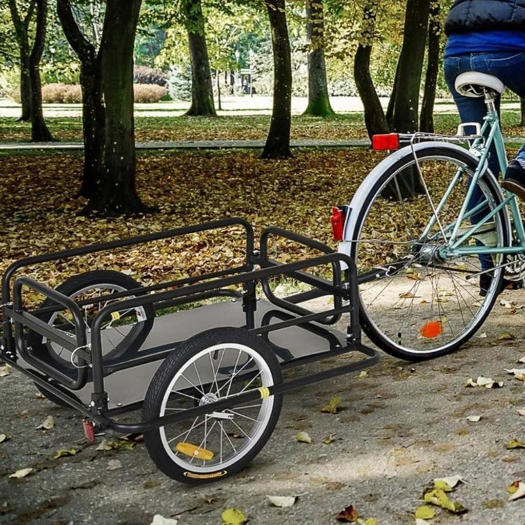 Foldable Cargo Bicycle Trailer Outdoor Riding Rear-Mounted Freight Truck Bucket Bicycle Traction Tool Truck For Carrying Luggage