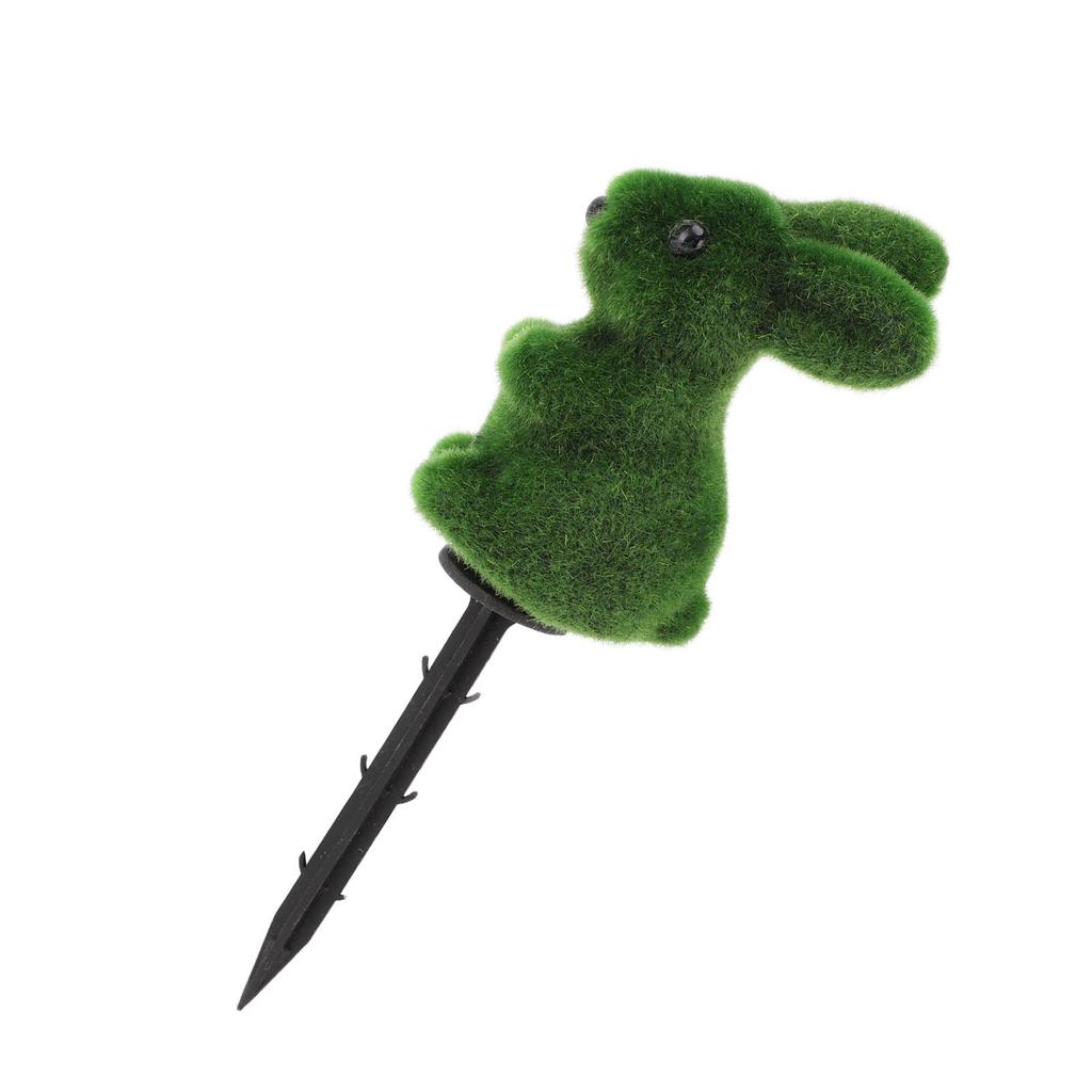 Ostern Grüner Hase Figur mit Gartenstecker Künstliche Grüne Hasenstatue Gartendekoration Ornament für Pflanzgefäß Tischplatte Osterparty Geschenke