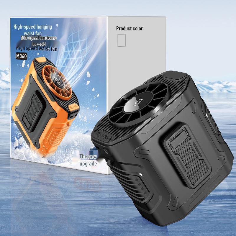 2025 Portable Waist-Hanging USB Fan for Outdoor Use - Large Airflow, Ideal for Construction Sites