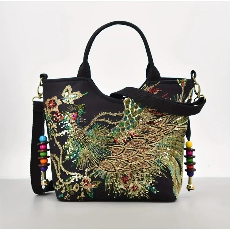 Vintage sequin embroidered sac  bohemian bag bag bag bag  ethnic feminine style  embroidered bag