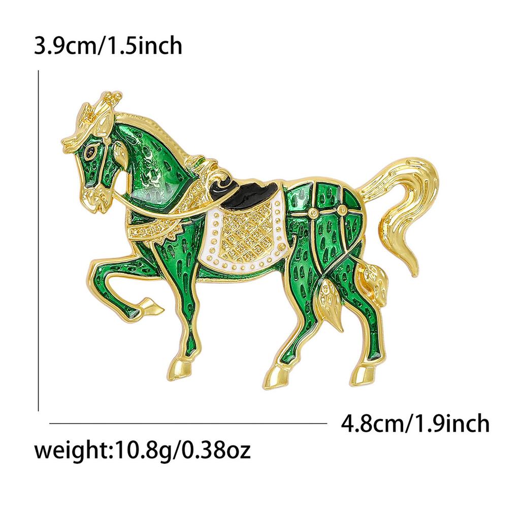 Enamel Horse Brooch for Women Animal Lapel Pins Party Accessories Valentine's Day Gifts