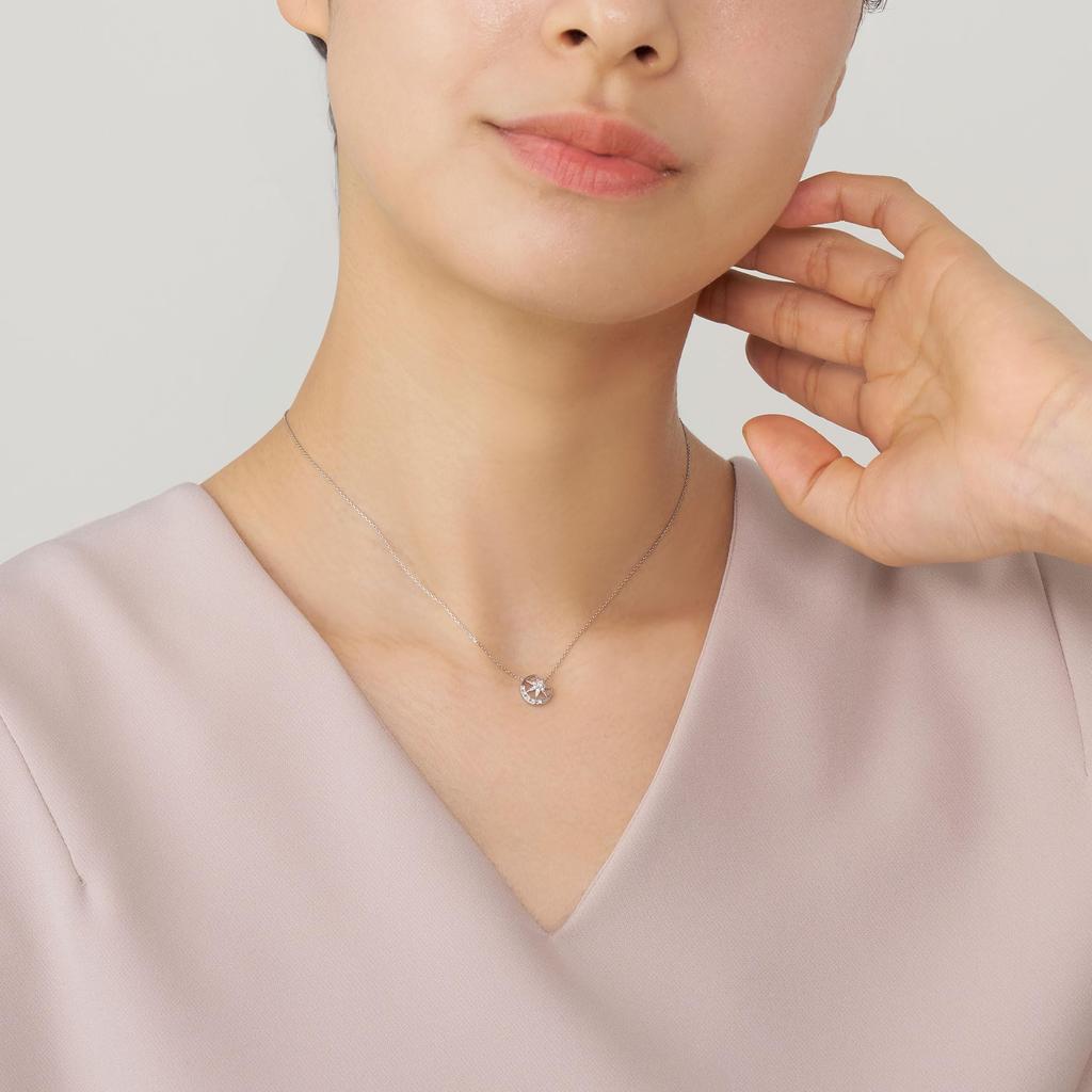 Vendome Aoyama Platinum Diamond Necklace APVN214343DI [Official]