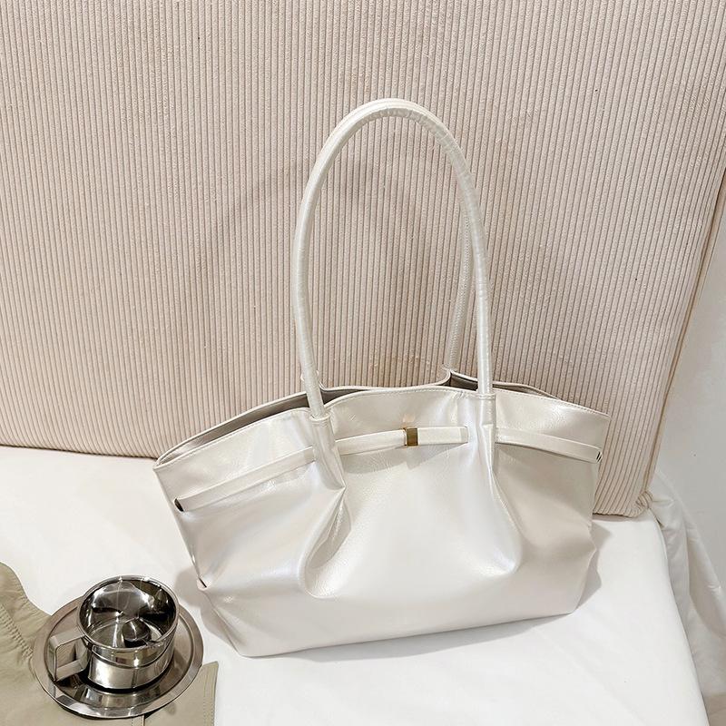 

Fashiable Large Capacity Women Shoulder Bag Commuter Underarm Bag New Versatile Tote Bag Ladies Handbags 30x25x12cm білий