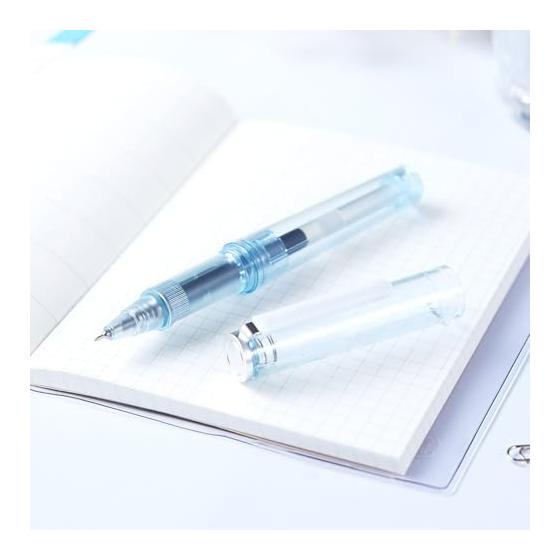 Sailor Pen TUZU Ballpoint Pen Glassy Crystal Sky Gift Pack 81-0249-203 Natural Fit Grip ENERGEL Ink 0.5mm Black Cap Type Made in Japan