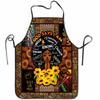 1pc African Woman Praying Image Print Sleeveless Polyester Apron for Home, Kitchen, Baking, and Work