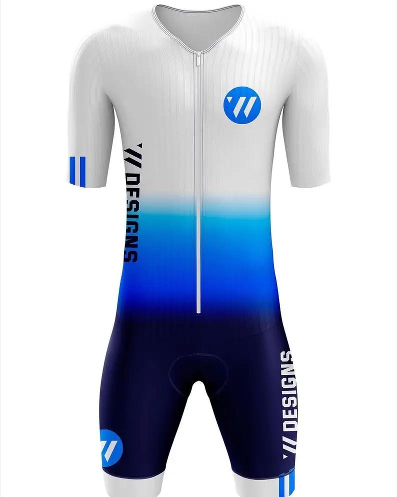 Tuta Triathlon Uomo Manica Corta Ciclismo Costumi da Bagno Maglia da Ciclismo Personalizzata Tuta Abbigliamento Ropa Ciclismo Tuta