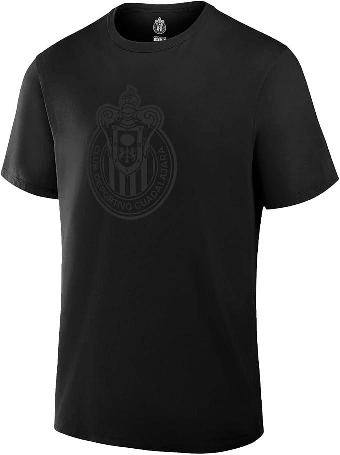 Chivas De Guadalajara Officially Licensed Soccer T-Shirt Cotton Tee -Blackout Te S