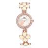 Clover Cubic Women's Wristwatch Metal Bracelet Watch
