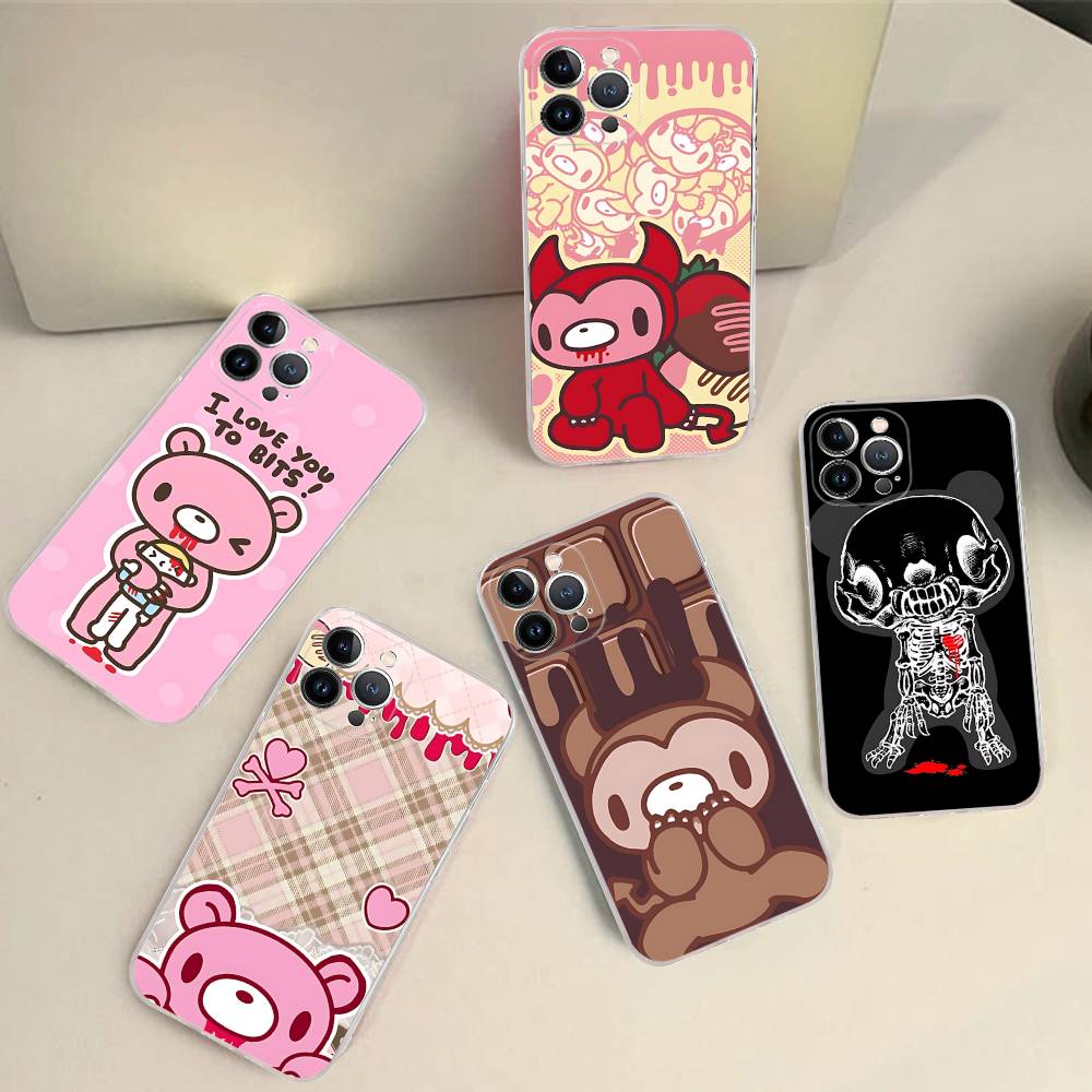 Popular Kawaii G-gloomyS Bears Transparent Phone Case For IPhone 17 Air 16 Pro Max 15 14 13 12 11Plus Shockproof Cover