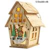 1Pcs Christmas Decorations for Tree LED Light Wood House Cute Tree Hanging Ornaments Holiday Home Decor Party Supplies