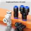 UK/US Quick Connect Fittings - Blue/Black/White Caps, Air Hose Models PU, PV, PY, PE (1/4 & 3/8)