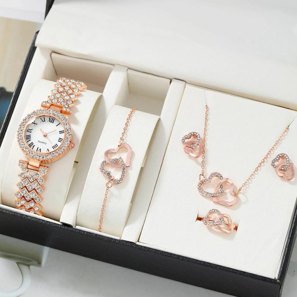 Watch Roman Pattern Diamond-encrusted Women's Watch Women's Watch Quartz Watch Bracelet Women's Watch