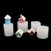 Simple Three-Dimensional Small House 4 Cake Decoration Aromatherapy Candle Silicone Mold Chocolate Silicone Mold