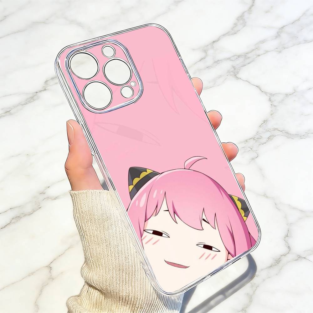 Chibi Girl Phone Case Transparent Silicone Soft For iPhone 17 16 15 14 13 12 11 Mini Pro Max Plus