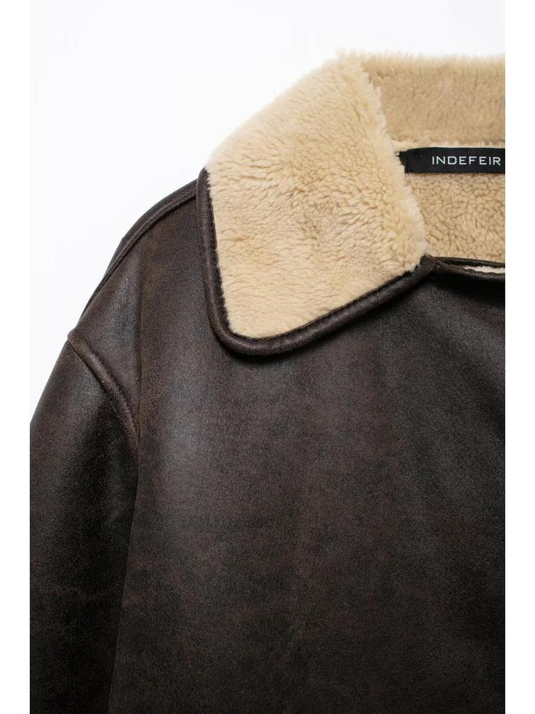 Autumn/Winter Women's European & American Shearling Double-Sided Coat - Street Fashion 2023