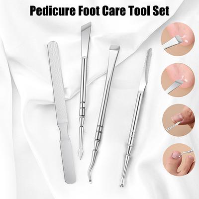 Stainless Steel Manicure Pedicure Knife To Remove Dead Skin Calluses Thick Hard Nail Clippers Acne Tool Set